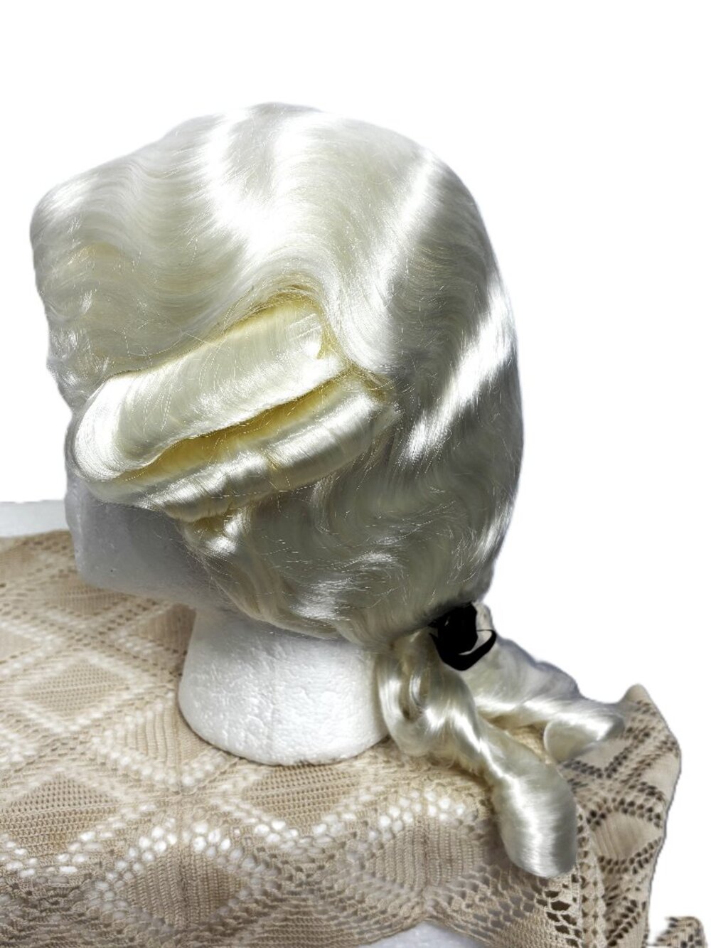 Colonial 18th Century George Washington Powdered Wavy Costume Wig NWT NOS